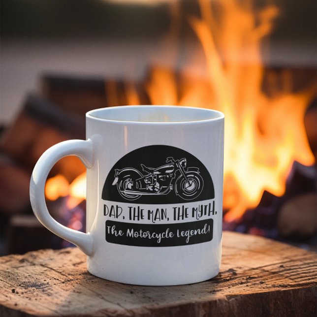 Mug Papa L'Homme Le Mythe La Légende De La Moto Citati (Motorcycle Funny Coffee Mug The Man The Myth the Motorcycle Legend! Gift Mug)