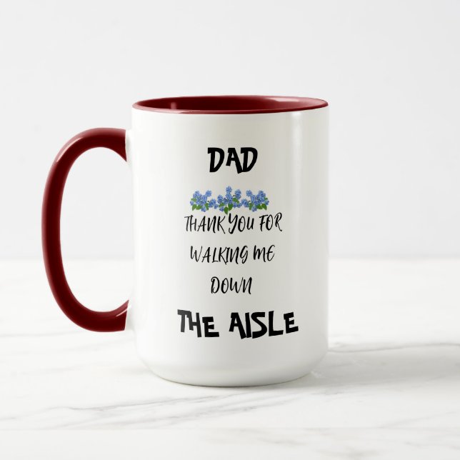MUG PAPA MERCI DE M'AVOIR MARCHÉ VERS LE BAS (Gauche)