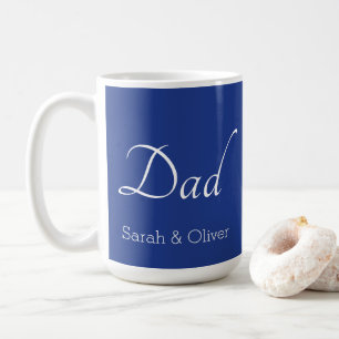 Mug "Papa" minimaliste avec les noms des enfants -