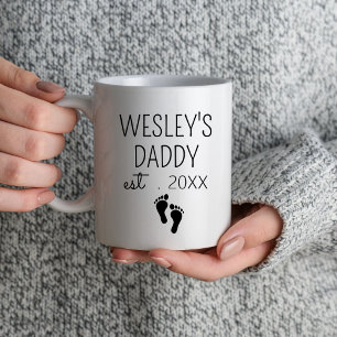 Mug Papa moderne Est 2024 Première Fois Papa Nouveau P