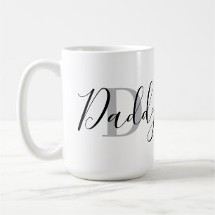 Mug Papa Monogramme Gris