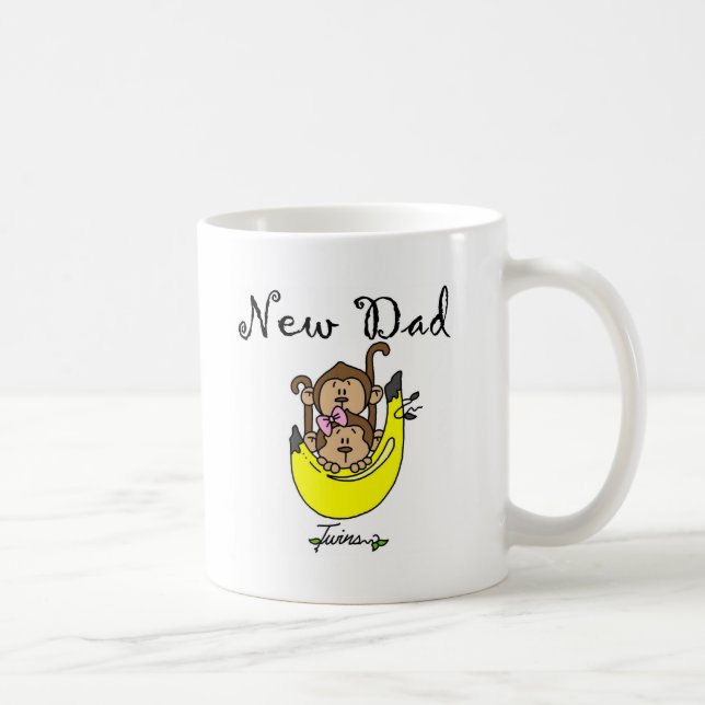 Mug Papa of Twins Boy and Girl Tshirts and Gifts (Droite)