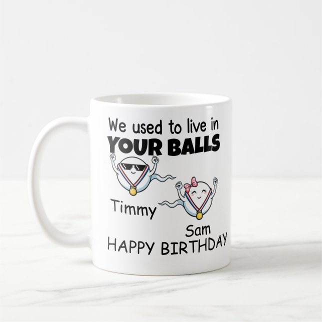 Mug Papa On vivait dans tes couilles (Gauche)