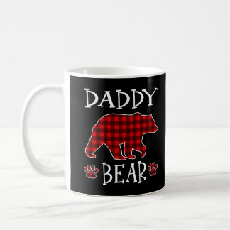 Mug Papa Ours Pajama de Noël Buffle Rouge Plaid Fami