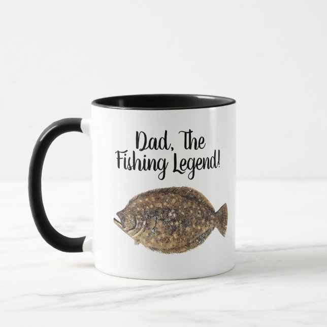 Mug Papa Pêche Légende Pêche Poisson Pêcheur (Gauche)