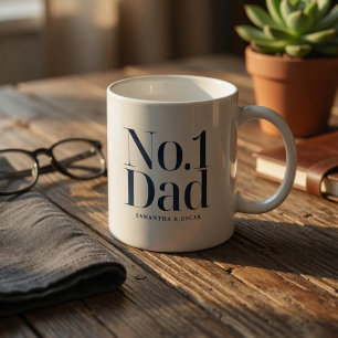 Mug Papa personnalisé N°1   Nom personnalisé Fête des 
