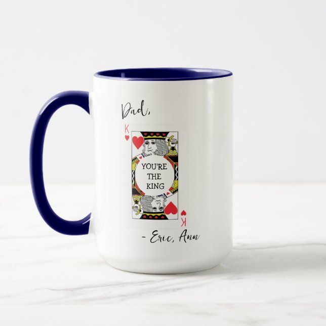 Mug Papa Photo, Le Roi des Coeurs Papa Cite Fête des p (Gauche)