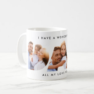 Mug Papa photo typographie moderne cadeau enfant