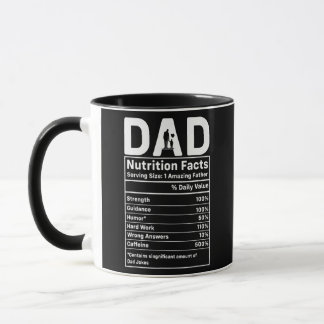 Mug Papa Valeur nutritionnelle Pour Papa Père Père En 