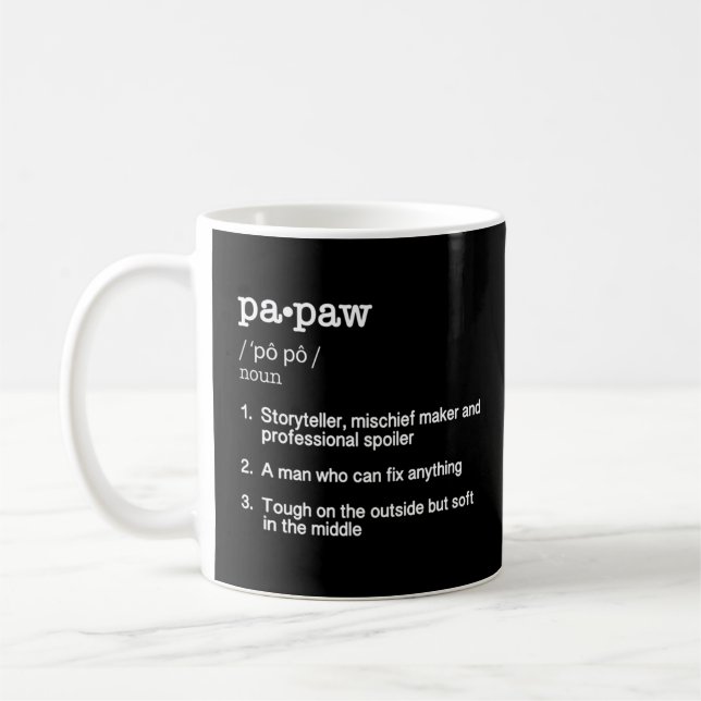Mug Papaw Définition - Cadeau de Fête des pères (Gauche)