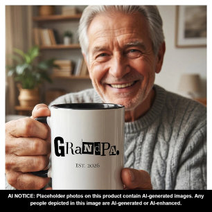 Mug Papi a fondé une année personnalisée moderne et au