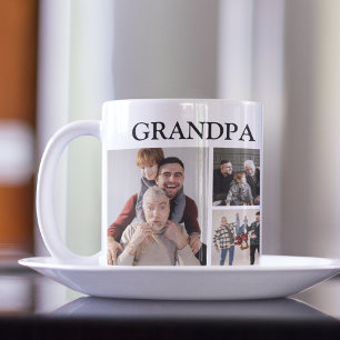 Mug Papi Moderne Personnalisé 6 Photos
