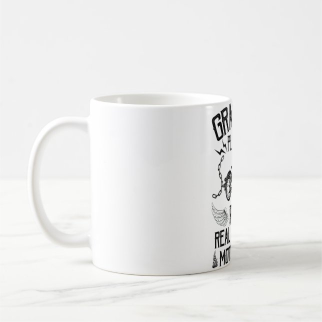 Mug papi moto drôle lama cadeaux drôle yoga cl (Gauche)