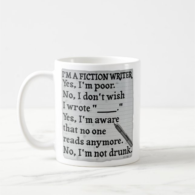 Mug Papier drôle de formule d'utilisation d'auteur de (Gauche)