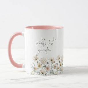 Mug PAPIER mignonne Pastel Fleur sauvage Monde de la m