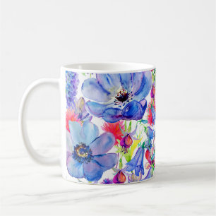 Mug Papier peint Aquarelle Fleurs Sauvages