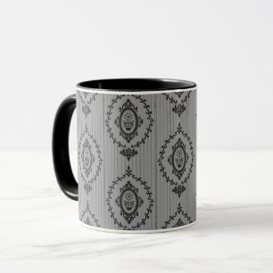 Mug Papier peint baroque en gris