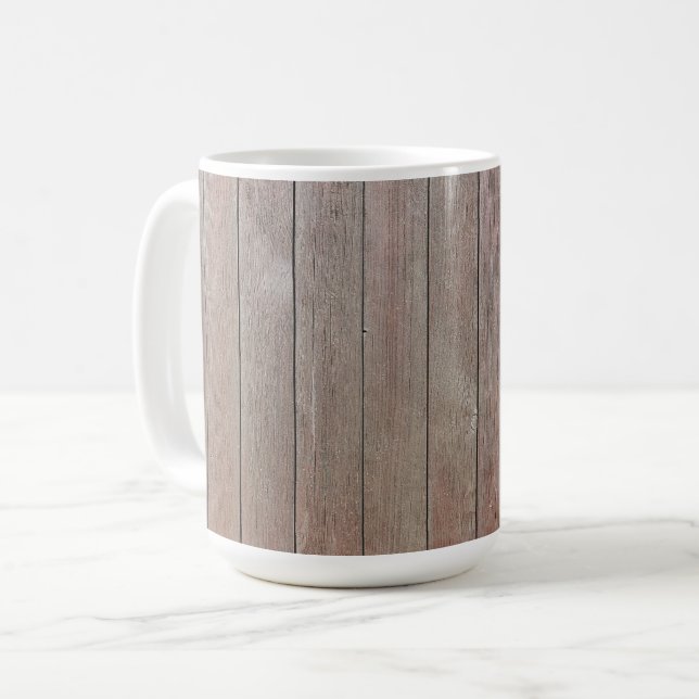Mug Papier peint de panneaux de bois 4K (Devant gauche)