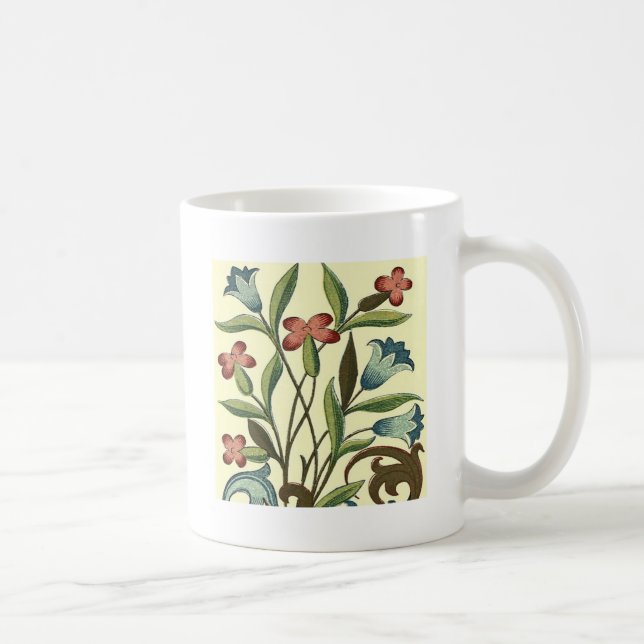 Mug Papier peint floral Art Nouveau Joli (Droite)