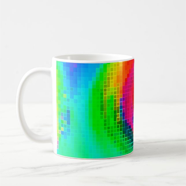 Mug Papier peint géométrique multicolore motif abstrai (Gauche)
