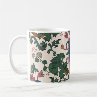Mug Papier peint renaissance floral vintage.