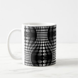 Mug Papier peint Vagues pointillé noir et blanc