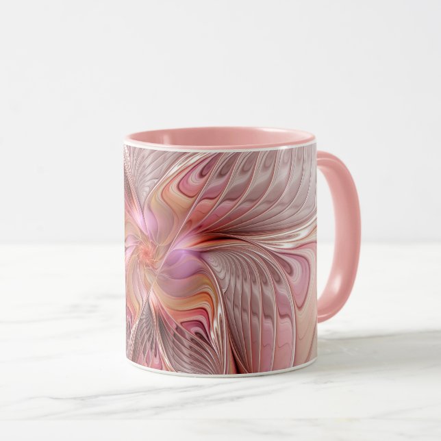 Mug Papillon Abstrait coloré Imaginaire Fractal Art (Devant droit)