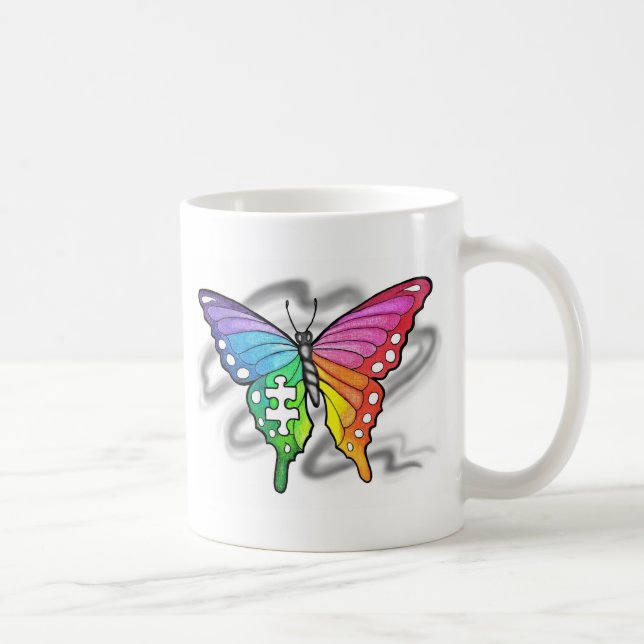 Mug Papillon arc-en-ciel (Droite)