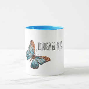 Mug Papillon bleu de cuivre Aqua