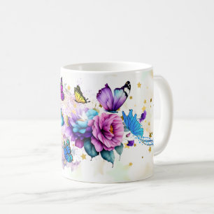 Mug Papillon coloré Art avec nature d'aile vibrante