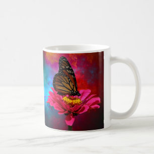 Mug papillon de Bohème turquoise de turquoise fuchsia