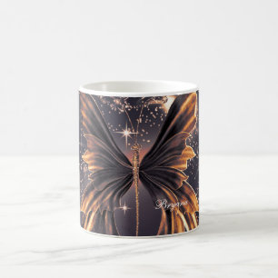 Mug Papillon de fantaisie scintillant or