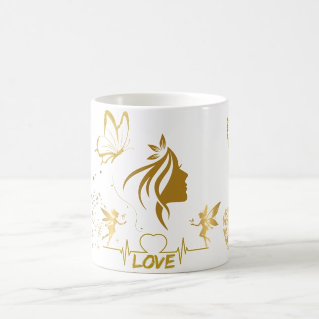 Mug Papillon de luxe Gold Design - Design et fonction (Centre)