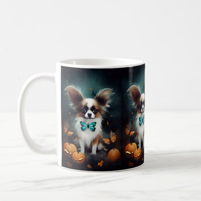 Mug Papillon d'Halloween avec la peur Citrouille (Gauche)