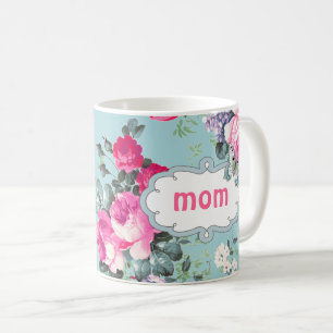 Mug Papillon et cadeau de la fête des mères Roses Vint