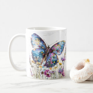 Mug Papillon et pâte à café Fleur sauvage