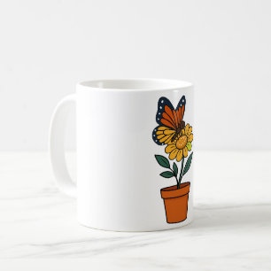 Mug papillon et tournesol