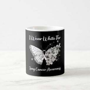 Mug Papillon Je Porte Blanc Pour Sensibilisation Au Ca