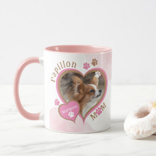 Mug Papillon Maman Personnalisé Chien Photo et Nom