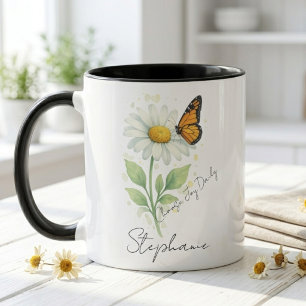 Mug Papillon Marguerite Aquarelle