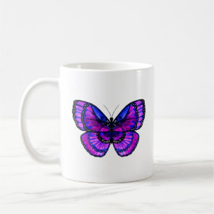Mug Papillon mauve et bleu