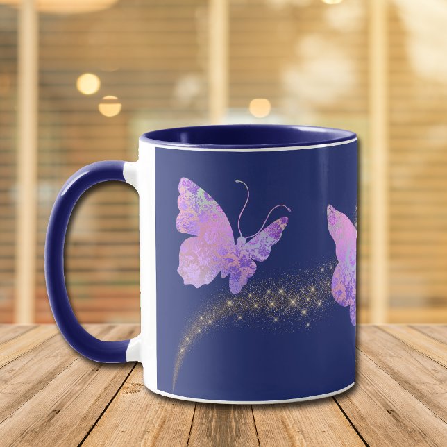 Mug Papillon Motif brillant personnalisé (Créateur téléchargé)