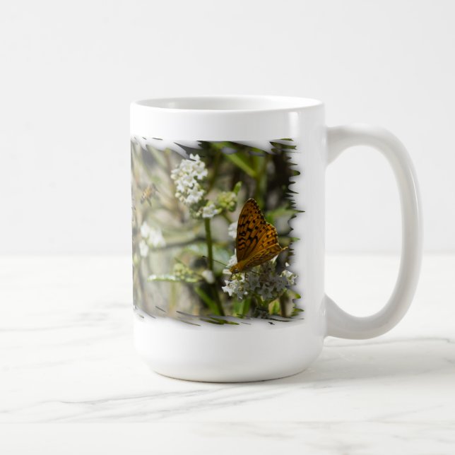 Mug Papillon orange et abeille (Droite)