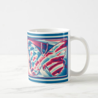 Mug Papillon patriotique de fractale