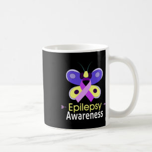 Mug Papillon Purple Ribbon Epilepsie Support de sensib