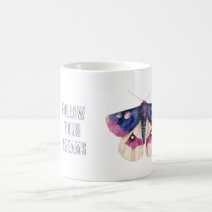 Mug Papillon rose à la crème violette