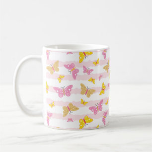 Mug Papillon rose et or
