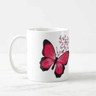 Mug papillon rouge
