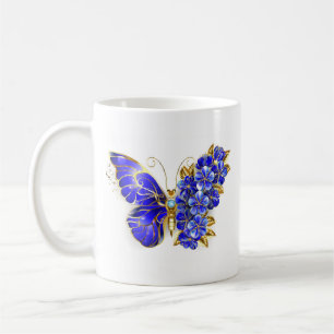 Mug Papillon Saphir Fleur