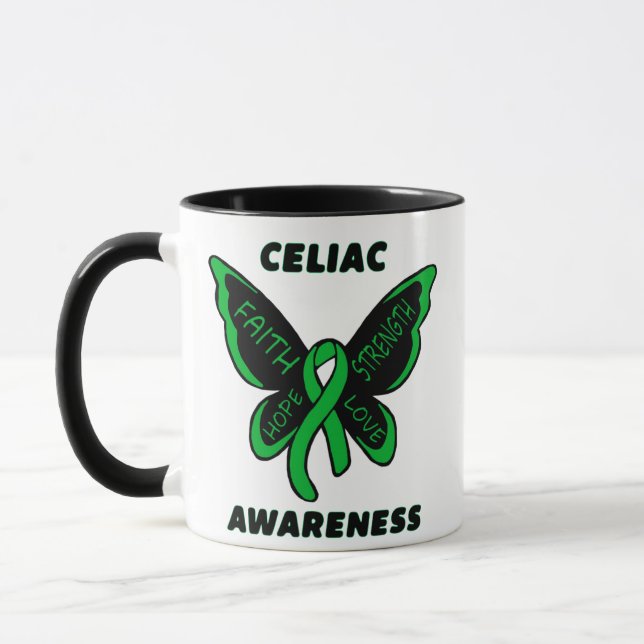 Mug Papillon/sensibilisation...Mug coeliaque (Gauche)